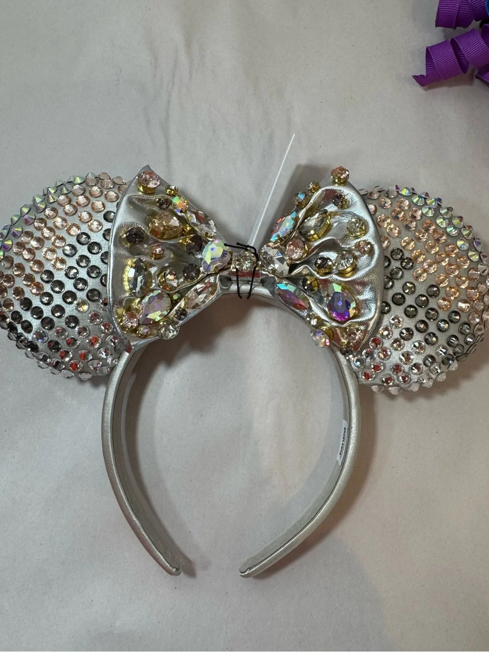 Minnie Mouse Silver Crystal Ear Headband for Adults by BaubleBar